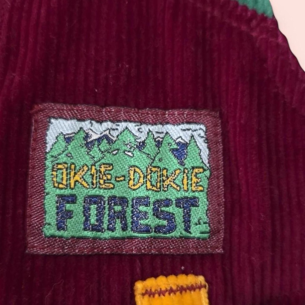NWT Vintage Rare 1995 Okie-Dokie Infant Corduroy Overalls 12 Months Color Block - Picture 2 of 8